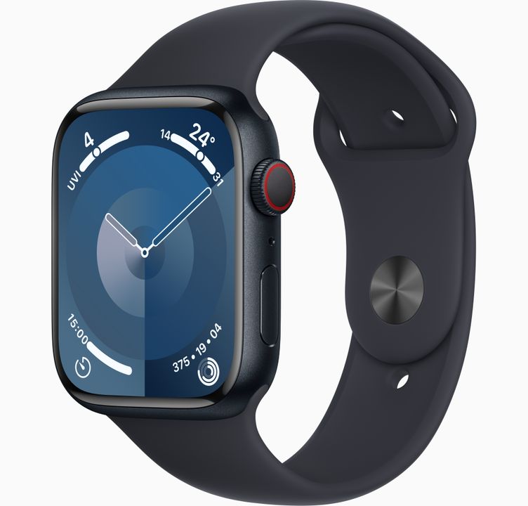 Apple Watch Series 9 45mm GPS + Cellular Midnight AI Midnight SB M/L MRMD3LL/A  (A2984) - Neuf
